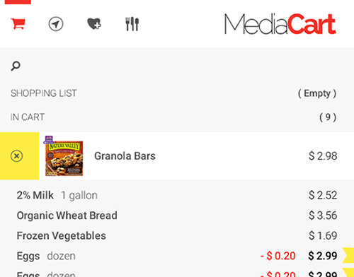 MediaCart Shopping Cart Attached App